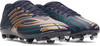Herren-Fußballschuhe in Dunkelblau mit goldenen Akzenten.