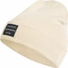 Cremefarbene McKinley Strickmütze mit schwarzem Label und Schriftzug.