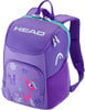 Lila Rucksack mit Kopf- und Tier-Motiv für Kinder.