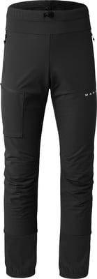 Schwarze Outdoorhose mit Markenlogo und Taschen. Schwarze Outdoorhose mit Markenlogo und Taschen.