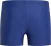 Blaue Jungen-Badehose mit elastischem Bund und kurzen Beinen.