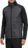 Herren-Steppjacke mit melierten Ärmeln und hohem Kragen.