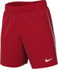 Rote Sporthose mit weißem Streifen und Nike-Logo.