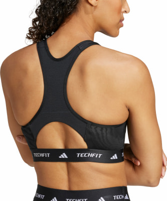 adidas TECHFIT Medium-Support High-Neck Print Sport-BH
