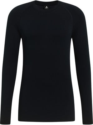 Schwarzes Herren-Langarmshirt mit Rundhalsausschnitt. Schwarzes Herren-Langarmshirt mit Rundhalsausschnitt.