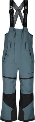 Blaue Latzhose mit schwarzen Akzenten, ideal zum Skifahren. Blaue Latzhose mit schwarzen Akzenten, ideal zum Skifahren.
