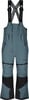 Blaue Latzhose mit schwarzen Akzenten, ideal zum Skifahren.