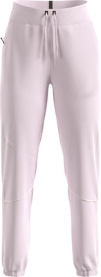 Damen-Jogginghose in Rosa mit Logo und Kordelzug.