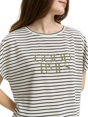 Tom Tailor Striped Print női póló