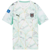Trikot mit Marmormuster und goldenen Linien, OFB- und Puma-Logo.