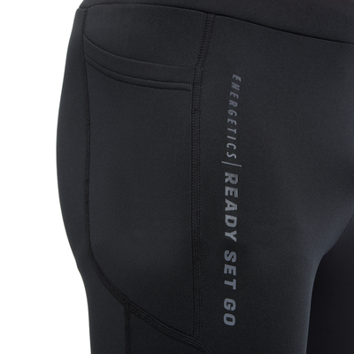 Fekete sportleggings zsebbel és Energetics felirattal. Fekete sportleggings zsebbel és Energetics felirattal.