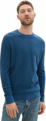 Tom Tailor Structured Crew férfi pulóver