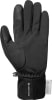 Schwarze Handschuhe mit Fischgrätenmuster und WINDSTOPPER-Logo.