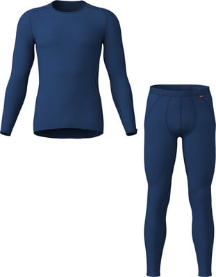 Dunkelblaues Langarm-Thermoshirt und Thermohose. Dunkelblaues Langarm-Thermoshirt und Thermohose.