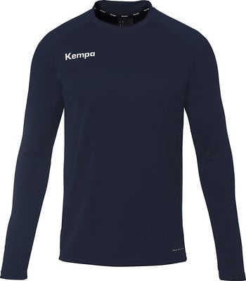 Dunkelblaues Herrenshirt mit langen Ärmeln und Kempa-Logo. Dunkelblaues Herrenshirt mit langen Ärmeln und Kempa-Logo.