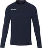 Dunkelblaues Herrenshirt mit langen Ärmeln und Kempa-Logo.