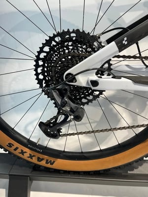 Schaltwerk eines Mountainbikes mit Kassette und Kette. Schaltwerk eines Mountainbikes mit Kassette und Kette.