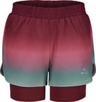 Damen-Sportshorts mit Ombre-Muster und integrierten Leggings.