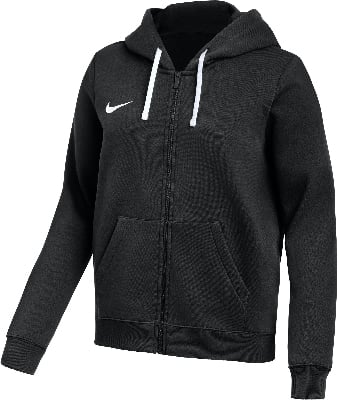 Schwarzer Nike Herren Hoodie mit Reißverschluss und weißem Kordelzug. Schwarzer Nike Herren Hoodie mit Reißverschluss und weißem Kordelzug.