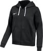 Schwarzer Nike Herren Hoodie mit Reißverschluss und weißem Kordelzug.