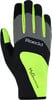 Schwarze und neongelbe Handschuhe mit Roeckl-Logo und H2O Protection Schriftzug.