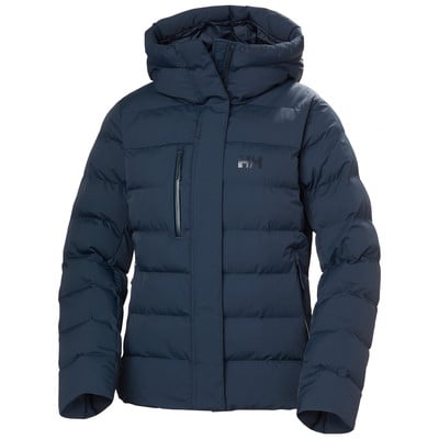 Sötétkék, kapucnis, Helly Hansen logós férfi télikabát. Sötétkék, kapucnis, Helly Hansen logós férfi télikabát.