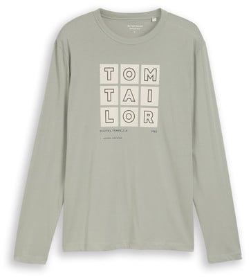 Szürke hosszú ujjú póló Tom Tailor logóval. Szürke hosszú ujjú póló Tom Tailor logóval.