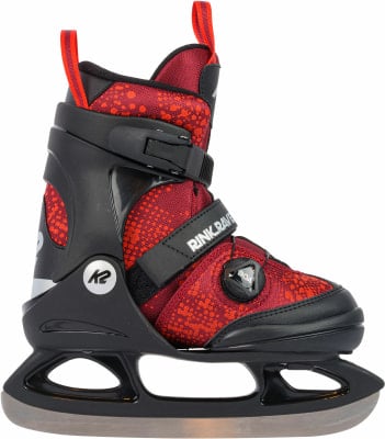 Rote K2 Kinderschlittschuhe mit schwarzen Details und BOA-System zum einfachen Schnüren. Rote K2 Kinderschlittschuhe mit schwarzen Details und BOA-System zum einfachen Schnüren.