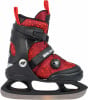 Rote K2 Kinderschlittschuhe mit schwarzen Details und BOA-System zum einfachen Schnüren.