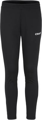 Schwarze Sporthose mit weißem Markenlogo auf dem Oberschenkel. Schwarze Sporthose mit weißem Markenlogo auf dem Oberschenkel.