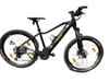 Schwarzes E-Bike mit Federung und dem Schriftzug Intersport Pachleitner.