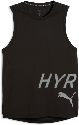 Schwarzes Puma Herren Tanktop mit Logo und HYR-Schriftzug. Schwarzes Puma Herren Tanktop mit Logo und HYR-Schriftzug.
