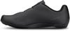 Schwarzer Radschuh mit perforiertem Design und dem Schriftzug Linear Airflow Design.