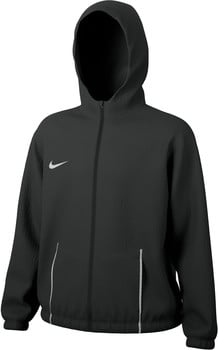 Schwarze Nike Herrenjacke mit Kapuze und weißem Logo.