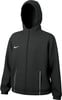 Schwarze Nike Herrenjacke mit Kapuze und weißem Logo.