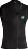 Schwarze Weste mit Body Glove Logo und Reißverschluss.