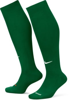 Zwei grüne Nike-Fußballsocken mit Logo und DRI-FIT-Schriftzug.