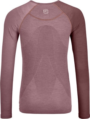 Damen-Langarmshirt in Rosa mit Logo und Rückenstruktur. Damen-Langarmshirt in Rosa mit Logo und Rückenstruktur.