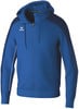 Blaue Herren-Kapuzenjacke mit durchgehendem Reißverschluss und Erima-Logo.