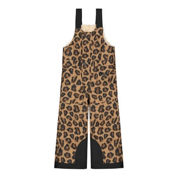 Skihose mit Leopardenmuster und Sherpa-Kragen.