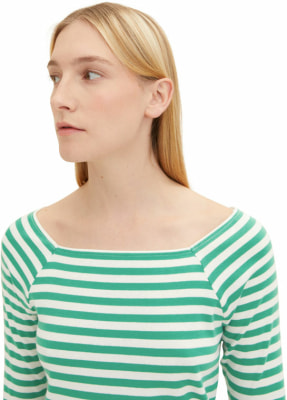 Tom Tailor TOM TAILOR Caree Neck Stri. női póló