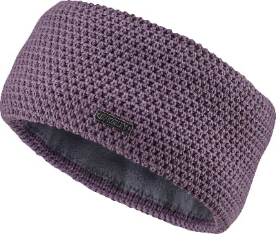 Lila Strick Stirnband mit McKinley Logo und Fleece-Futter. Lila Strick Stirnband mit McKinley Logo und Fleece-Futter.