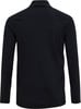 Schwarzes Herren-Sweatshirt mit langen Ärmeln und Stehkragen mit Reißverschluss.