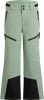 Hellgrüne Skihose mit schwarzen Details und Logo.