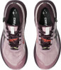 Draufsicht eines Paares Damen-Laufschuhe von ASICS in Lila und Weinrot.