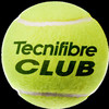 Ein Tennisball mit dem Tecnifibre CLUB Logo.