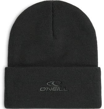 Eine schwarze Strickmütze mit O'Neill-Logo auf der Vorderseite.