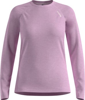 Damen hellviolettes Langarmshirt mit Markenlogo.