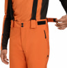 Herren-Skihose in Orange mit schwarzen Hosenträgern und verstellbarem Bund.