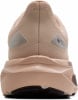 Rückansicht eines beigen Laufschuhs mit Gore-Tex-Logo und Ghost-Schriftzug.
